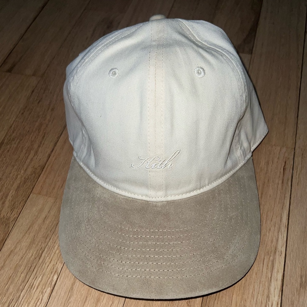 Kith Script Logo Dad Hat Sandrift